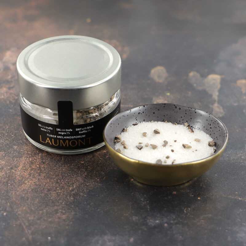 boite de 100 grammes de sel à la truffe noire