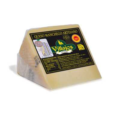Quart de Manchego AOP Añejo, affiné 12 à 18 mois mois (500 grammes) au lait cru de brebis.