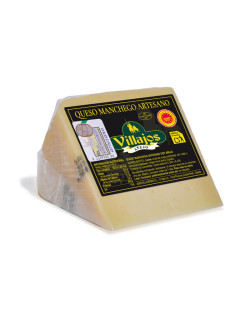 Quart de Manchego AOP Añejo, affiné 12 à 18 mois mois (500 grammes) au lait cru de brebis.